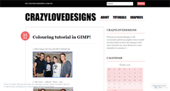 Desktop Screenshot of crazylovedesigns.wordpress.com