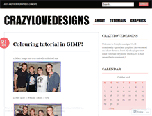 Tablet Screenshot of crazylovedesigns.wordpress.com