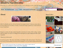 Tablet Screenshot of milahshandcrafts.wordpress.com