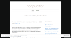 Desktop Screenshot of nonpiudifiori.wordpress.com
