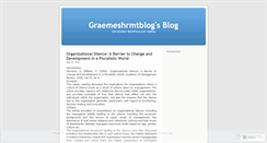 Desktop Screenshot of graemeshrmtblog.wordpress.com