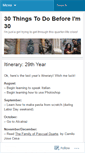 Mobile Screenshot of 30beforeturning30.wordpress.com