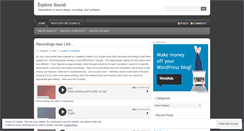 Desktop Screenshot of exploresound.wordpress.com