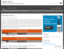Tablet Screenshot of exploresound.wordpress.com