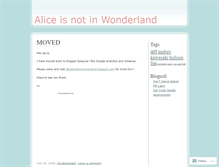 Tablet Screenshot of aliceisnotinwonderland.wordpress.com