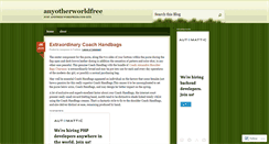 Desktop Screenshot of anyotherworldfree.wordpress.com