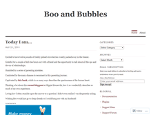 Tablet Screenshot of booandbubbles.wordpress.com