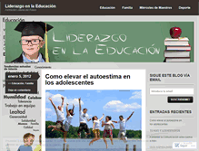 Tablet Screenshot of liderazgoenlaeducacion.wordpress.com