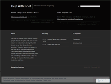 Tablet Screenshot of helpwithgrief.wordpress.com