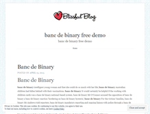 Tablet Screenshot of in.bancdebinaryfreedemo.wordpress.com