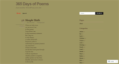 Desktop Screenshot of 365daysofpoems.wordpress.com