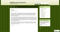 Desktop Screenshot of childreninperspective.wordpress.com