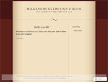 Tablet Screenshot of milkandhoneydesign.wordpress.com
