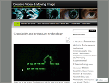 Tablet Screenshot of creativevideomovingimage.wordpress.com