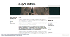 Desktop Screenshot of mollydaweportfolio.wordpress.com