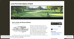 Desktop Screenshot of loveforegolf.wordpress.com