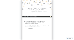 Desktop Screenshot of alisonjoseph.wordpress.com