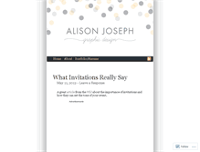 Tablet Screenshot of alisonjoseph.wordpress.com