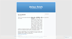 Desktop Screenshot of melayubolehblah.wordpress.com
