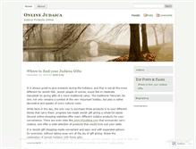 Tablet Screenshot of onlinejudaica.wordpress.com