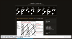 Desktop Screenshot of openformarchitecture.wordpress.com