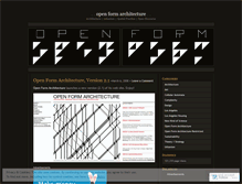 Tablet Screenshot of openformarchitecture.wordpress.com