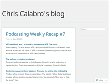 Tablet Screenshot of christophercalabro.wordpress.com