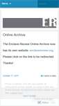 Mobile Screenshot of enclavereview.wordpress.com