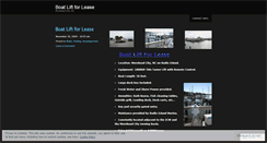 Desktop Screenshot of boatlift4sale.wordpress.com