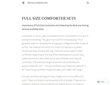 Tablet Screenshot of fullsizecomforterset.wordpress.com