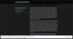 Desktop Screenshot of informalnature.wordpress.com