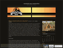 Tablet Screenshot of mountainmanconstruction.wordpress.com