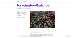Desktop Screenshot of foragingfoodbalance.wordpress.com