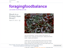 Tablet Screenshot of foragingfoodbalance.wordpress.com