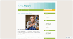 Desktop Screenshot of beyondthenorm.wordpress.com