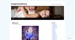 Desktop Screenshot of anopportunityforjoy.wordpress.com