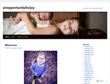 Tablet Screenshot of anopportunityforjoy.wordpress.com