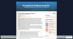 Desktop Screenshot of evangelicalpoliticalanalysis.wordpress.com
