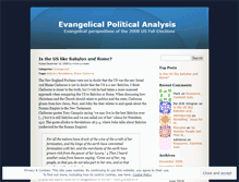 Tablet Screenshot of evangelicalpoliticalanalysis.wordpress.com