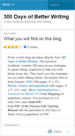 Mobile Screenshot of 300daysofbetterwriting.wordpress.com