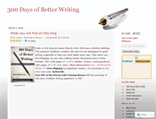 Tablet Screenshot of 300daysofbetterwriting.wordpress.com