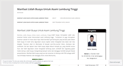 Desktop Screenshot of manfaatlidahbuayauntukasamlambungtinggi.wordpress.com