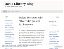 Tablet Screenshot of oasislibrary.wordpress.com