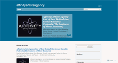 Desktop Screenshot of affinityartistsagency.wordpress.com