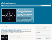 Tablet Screenshot of affinityartistsagency.wordpress.com