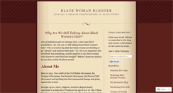 Desktop Screenshot of blackwomanblogger.wordpress.com