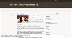 Desktop Screenshot of freepersonalinjurylawyertoronto.wordpress.com