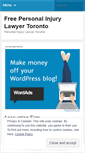 Mobile Screenshot of freepersonalinjurylawyertoronto.wordpress.com