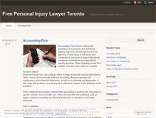 Tablet Screenshot of freepersonalinjurylawyertoronto.wordpress.com