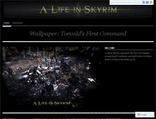 Tablet Screenshot of alifeinskyrim.wordpress.com